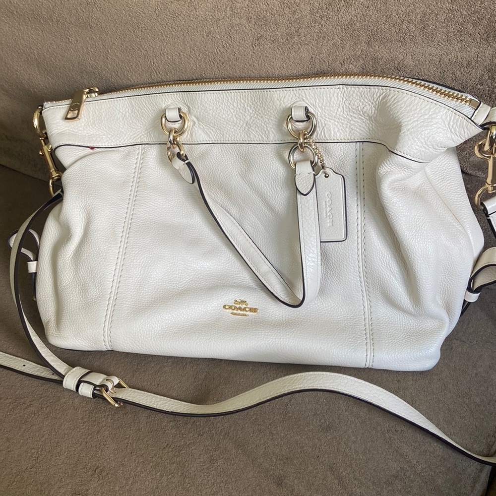 Coach F59325 Pebble Leather Lenox Satchel